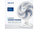 Ventilador de Mesa Mondial Super Power VSP-40-W 40cm 6 Pás 3 Velocidades Branco e Azul - 220V