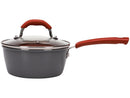 Jogo de Panelas Brinox Revestimento Cerâmico de Alumínio Vermelho e Cinza 8 Peças Ceramic Life Select