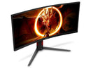 Monitor Gamer Curvo AOC Gaming U34G4C 34" WQHD 180Hz 0,5ms HDMI DisplayPort FreeSync U34G4C/57 - Bivolt