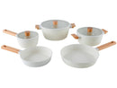 Jogo de Panelas Brinox Revestimento Cerâmico Creme 5 Peças Ceramic Life Nordic