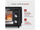 Forno Elétrico de Bancada Mondial com Timer 6L Preto Pratic Cook FR-09 - 220V