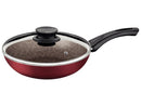 Frigideira Funda Antiaderente Tramontina de Alumínio com Tampa Paris Vermelho 26cm