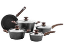 Jogo de Panelas Brinox de Alumínio Marble Cinza 5 Peças Optima