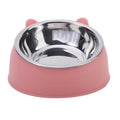 Comedouro Inclinado para Cães e Gatos — Tigela de Aço Inox Antiderrapante