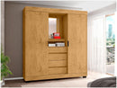 Guarda-roupa Casal com Espelho 2 Portas de Correr 4 Gavetas Araplac Sintra CAP24024