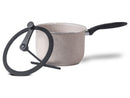 Panela Pipoqueira Brinox de Alumínio com Tampa de Vidro 5,5L 22cm Vanilla Ceramic Life Pic Poc