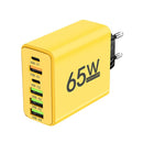 Carregador usb c 65w, 6 portas, carregamento rápido, carregador de parede para iphone 15 14 pro max, samsung galaxy s23 xiaomi 14, carregador de celular