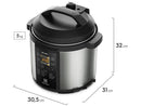 Panela de Pressão Elétrica Electrolux Digital - PCC20 1000W 6L Controle de Temperatura - 220V