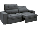 Sofá 4 Lugares Retrátil Reclinável Suede Palatino Linoforte