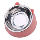 Comedouro Inclinado para Cães e Gatos — Tigela de Aço Inox Antiderrapante