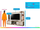 Estante Home para TV até 75” 4 Gavetas EDN Móveis Leni