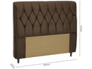 Cabeceira Queen Size Acolchoado Suede Dobuê Movelaria Istambul Chocolate