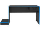 Mesa Gamer Artely Preto e Azul 1 Gaveta