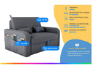 Sofá-cama 2 Lugares Casal Veludo Matrix Lady Dai