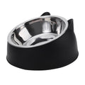 Comedouro Inclinado para Cães e Gatos — Tigela de Aço Inox Antiderrapante