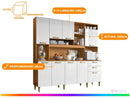 Armário de Cozinha Completa Aramóveis Kit Mega 9 Portas 2 Gavetas