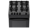 Fogão 4 Bocas Atlas Preto Mônaco Top Glass - Bivolt