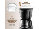 Cafeteira Elétrica Mondial Dolce Arome Black C-30-18X-FB 18 Cafés Preta - 110V
