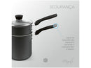 Cuscuzeira Panelux de Alumínio Antiaderente Magnific 800ml 10cm