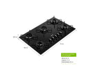 Cooktop 5 Bocas a Gás Consul GLP Preto Superautomático CD060BE - Bivolt
