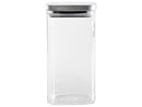 Jogo de Porta-Mantimentos de Vidro Quadrado Brinox Lock & Stock 5 Peças