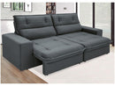 Sofá 4 Lugares Retrátil Reclinável Suede Palatino Linoforte