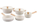Jogo de Panelas Brinox Revestimento Cerâmico Creme 5 Peças Ceramic Life Nordic