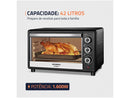 Forno Elétrico de Bancada Mondial Multifuncional 42L Preto e Prata Grand Family II FRN-42-B - 220V