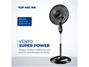 Ventilador de Coluna Mondial Super Power VSP-40C-NB 40cm 6 Pás 3 Velocidades Preto - 110V