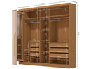 Guarda-roupa Casal com Espelho 6 Gavetas 6 Portas Kappesberg Dakota Classic