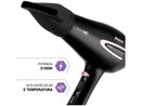 Secador de Cabelo Philco Tourmaline Íon Preto 2100W 2 Velocidades PSA3250 - 220V