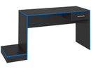 Mesa Gamer Artely Preto e Azul 1 Gaveta