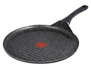 Frigideira Grill Antiaderente Rochedo de Alumínio Chapa Ondulada Stone Pro Preto e Cinza 30cm