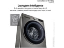 Lava e Seca LG 12kg Smart VC4 CV5012PC4 com Inteligência Artificial Água Quente e Fria Prata - 110V