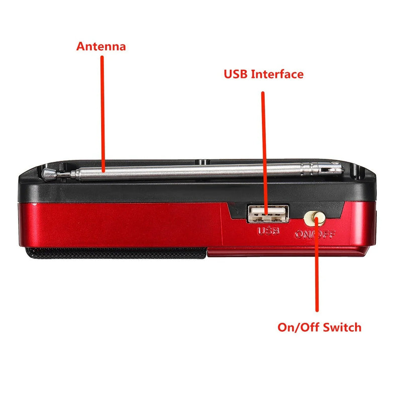 STONEGO-Mini Rádio Digital Portátil Recarregável 