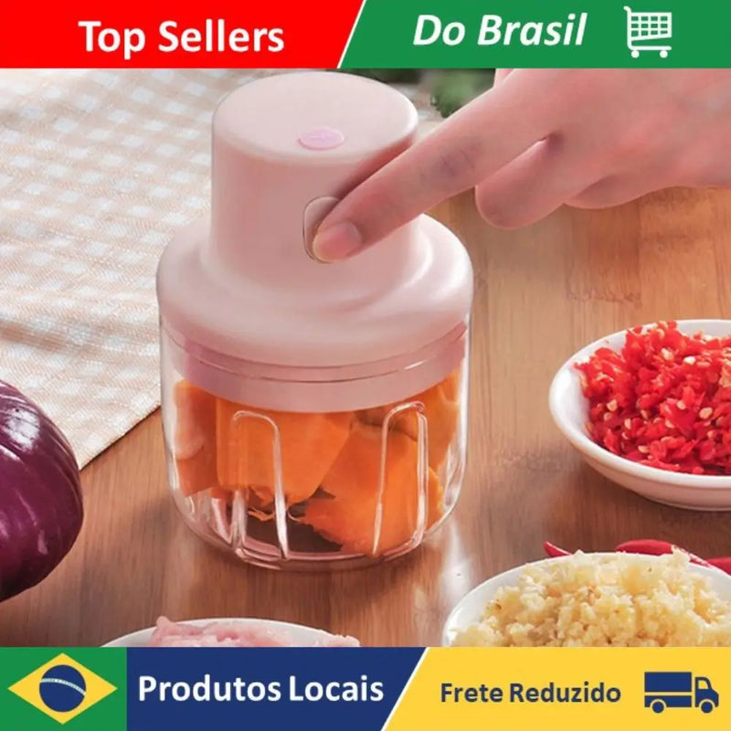 DAFUSHOP Mini Processador De Alimentos Elétrico 250ml Triturador Recarregável