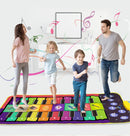 Tapete de Piano Musical Infantil, Teclado Duet, Piano Floor com 8 Instrumentos d