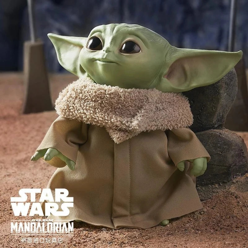 Star wars yoda bebê brinquedos figura de ação de pelúcia 28cm bebê yoda mes