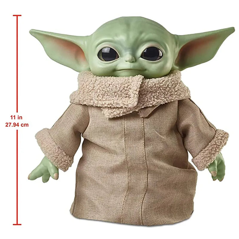 Star wars yoda bebê brinquedos figura de ação de pelúcia 28cm bebê yoda mes