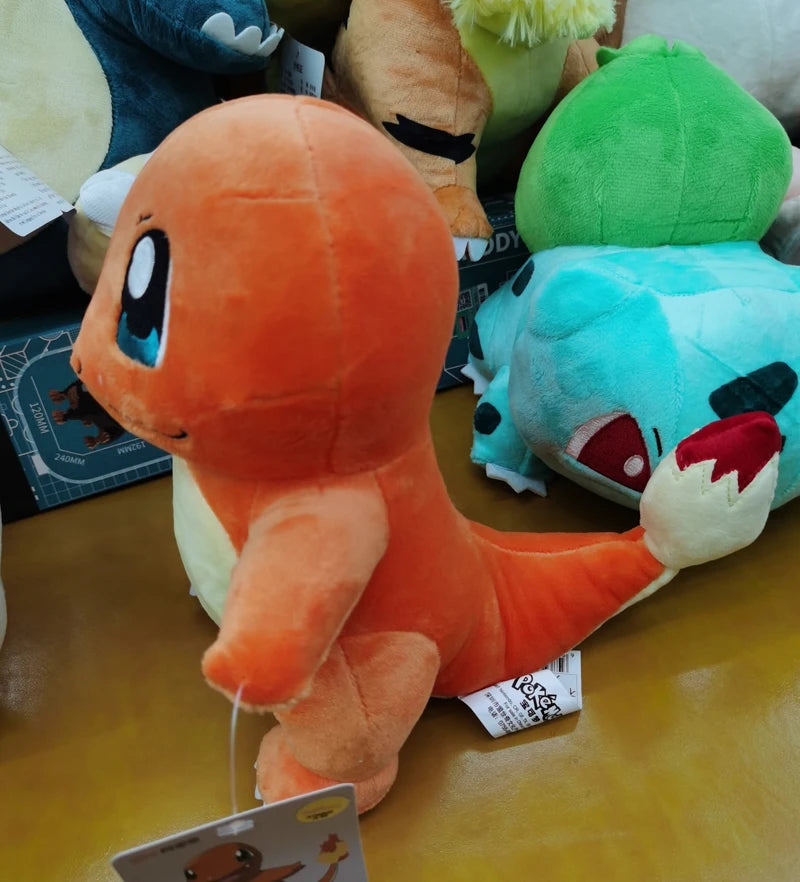 Brinquedo de pelúcia Pokémon, Charmander, Squirtle, Pikachu