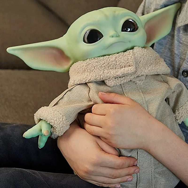 Star wars yoda bebe brinquedos figura de ação de pelúcia 28cm bebe yoda mes