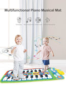 Tapete de Piano Musical Infantil, Teclado Duet, Piano Floor com 8 Instrumentos d