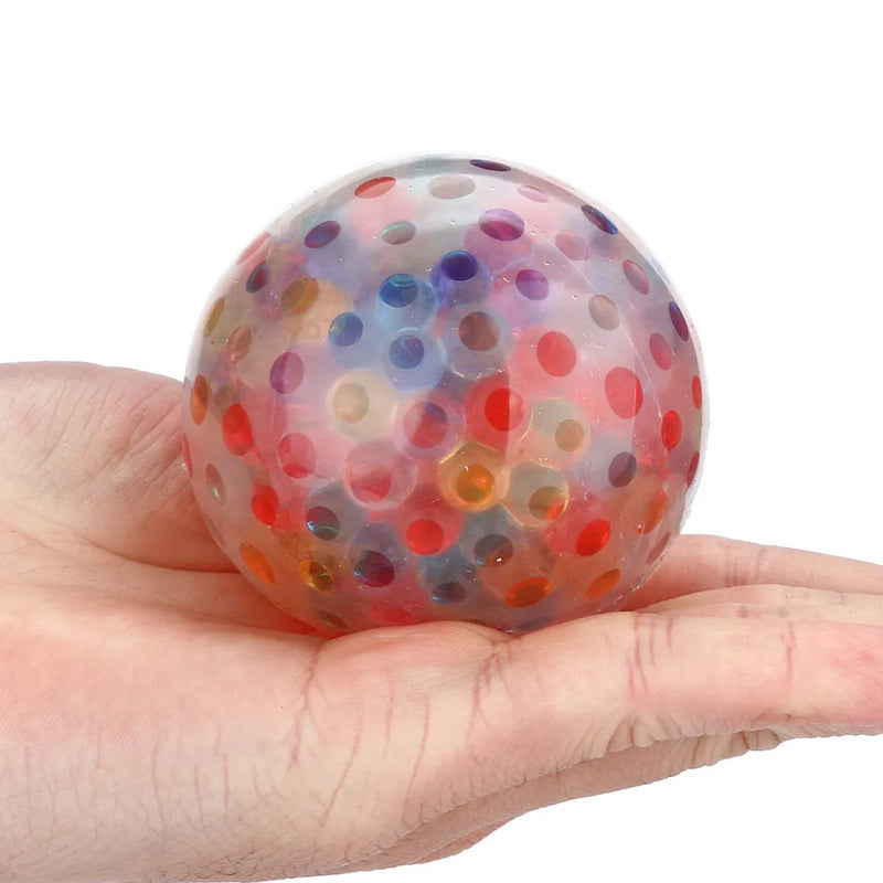 Rainbow Ball Squishy Toy, Squeezable Anti Stress Ball, Ventil 