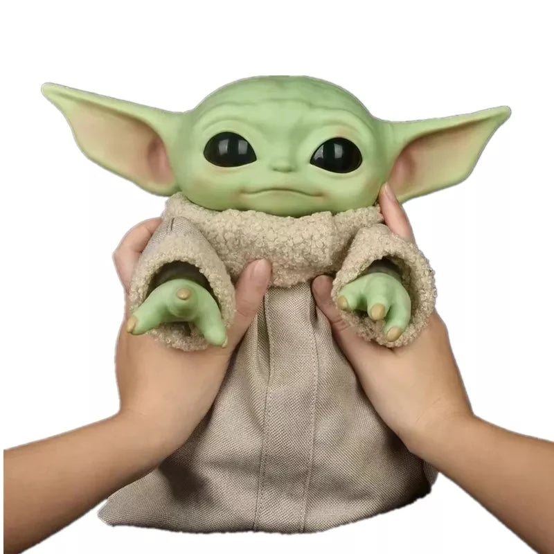 Star wars yoda bebê brinquedos figura de ação de pelúcia 28cm bebê yoda mes