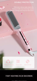 Escova Alisadora 5 em 1 | Alisa, Seca, Hidrata, Modela e Anti-Frizz | Bivolt