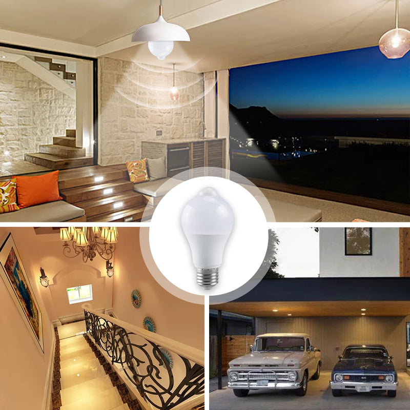 Smart Motion Sensor LED Light Bulb, Motion Activated Lamp 