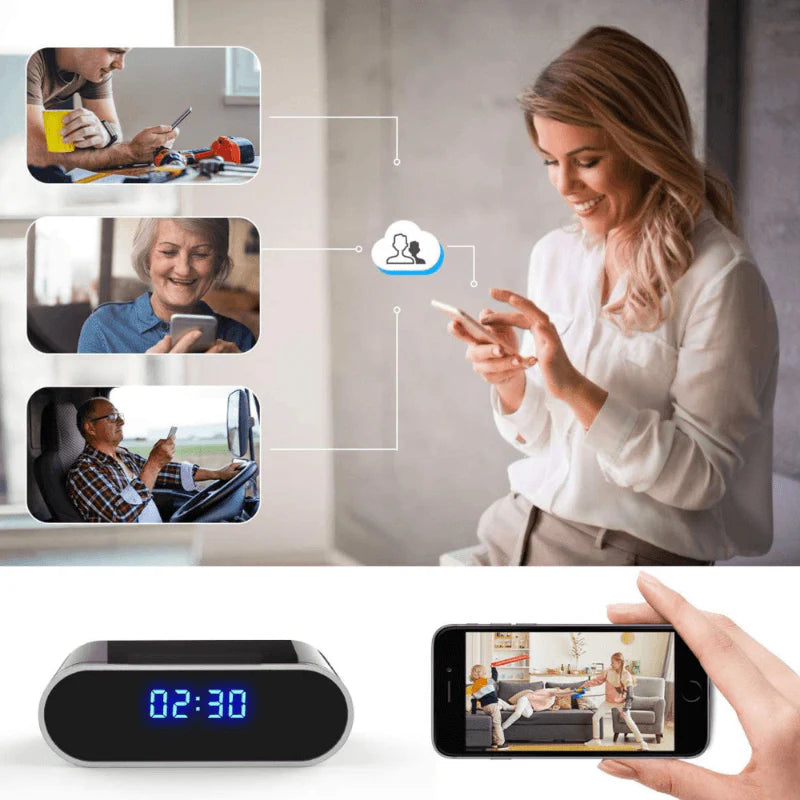 Spy Digital Clock with Wifi Full HD Camera 