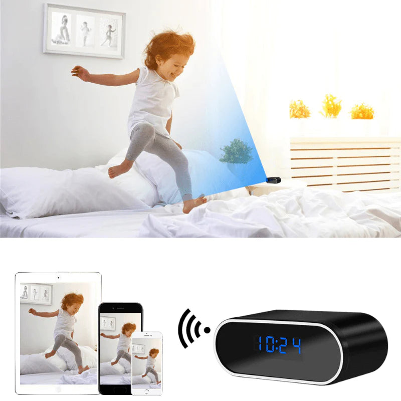 Spy Digital Clock with Wifi Full HD Camera 