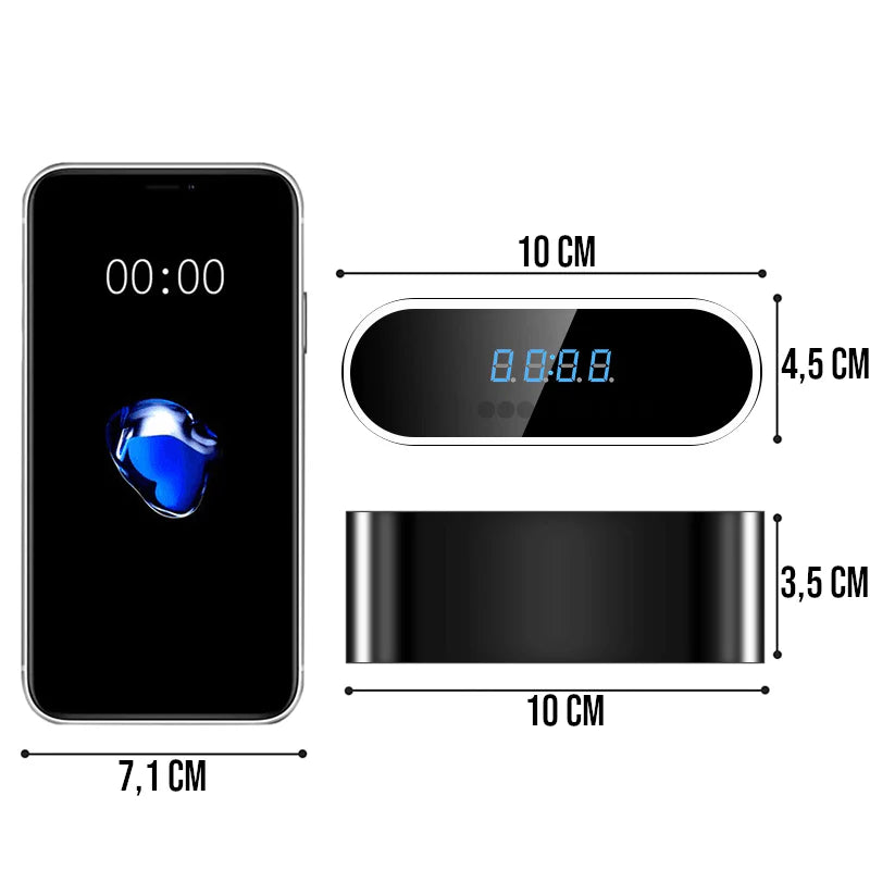 Relógio Digital Espião com Câmera Wifi Full HD