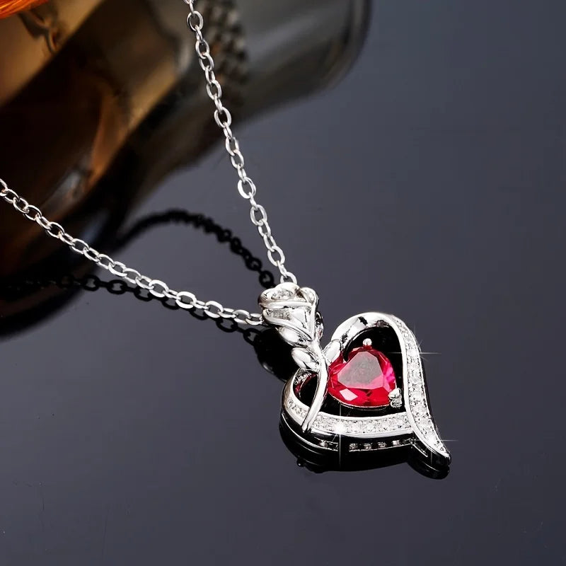 Red heart necklace 